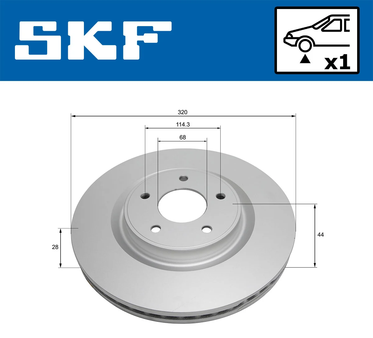 Disque de frein SKF VKBD 81317 V1