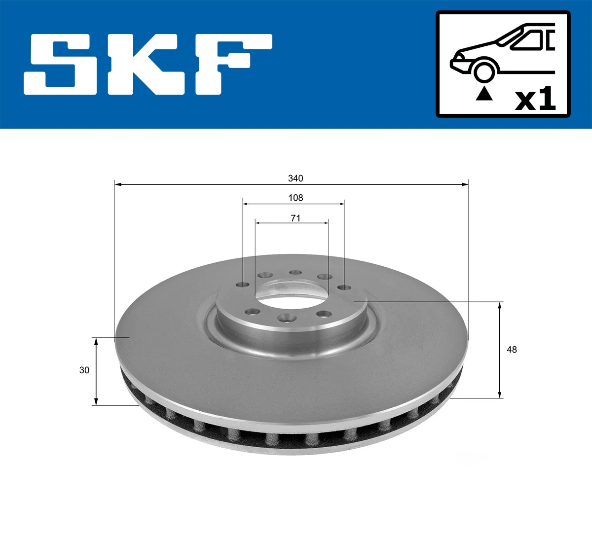 Disque de frein SKF VKBD 80335 V1
