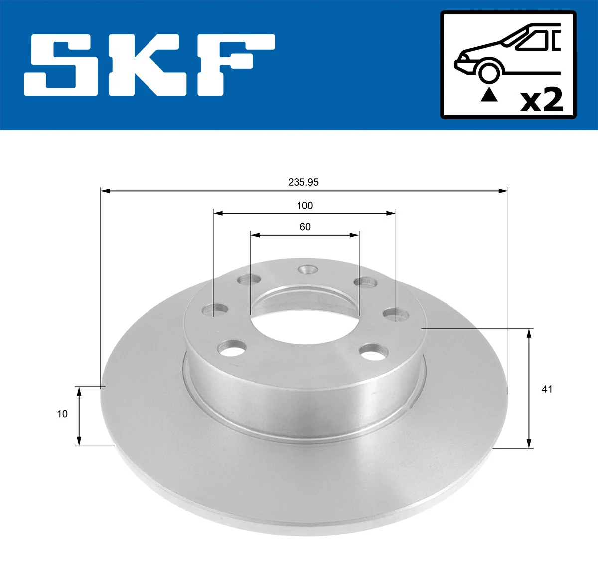 Disque de frein SKF VKBD 80941 S2