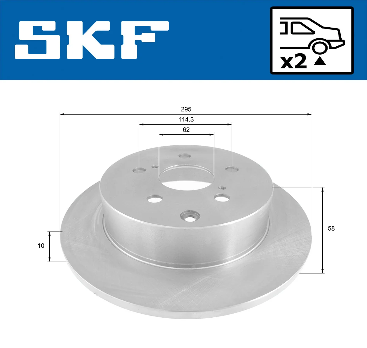 Disque de frein SKF VKBD 90380 S2