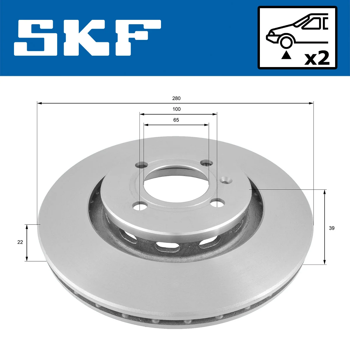 Disque de frein SKF VKBD 80783 V2