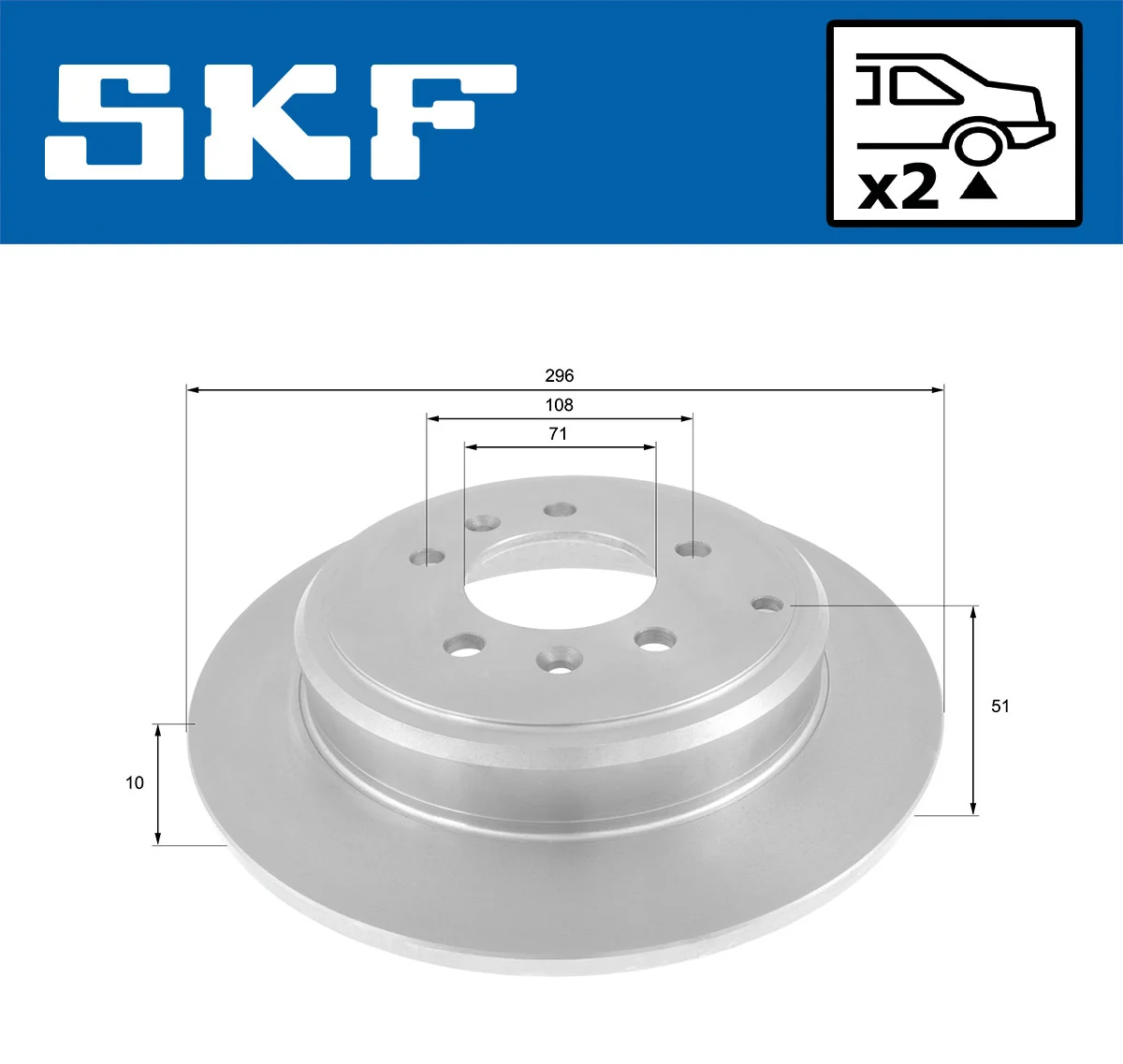 Disque de frein SKF VKBD 90866 S2