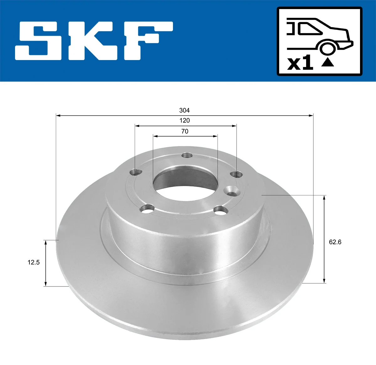 Disque de frein SKF VKBD 90654 S1