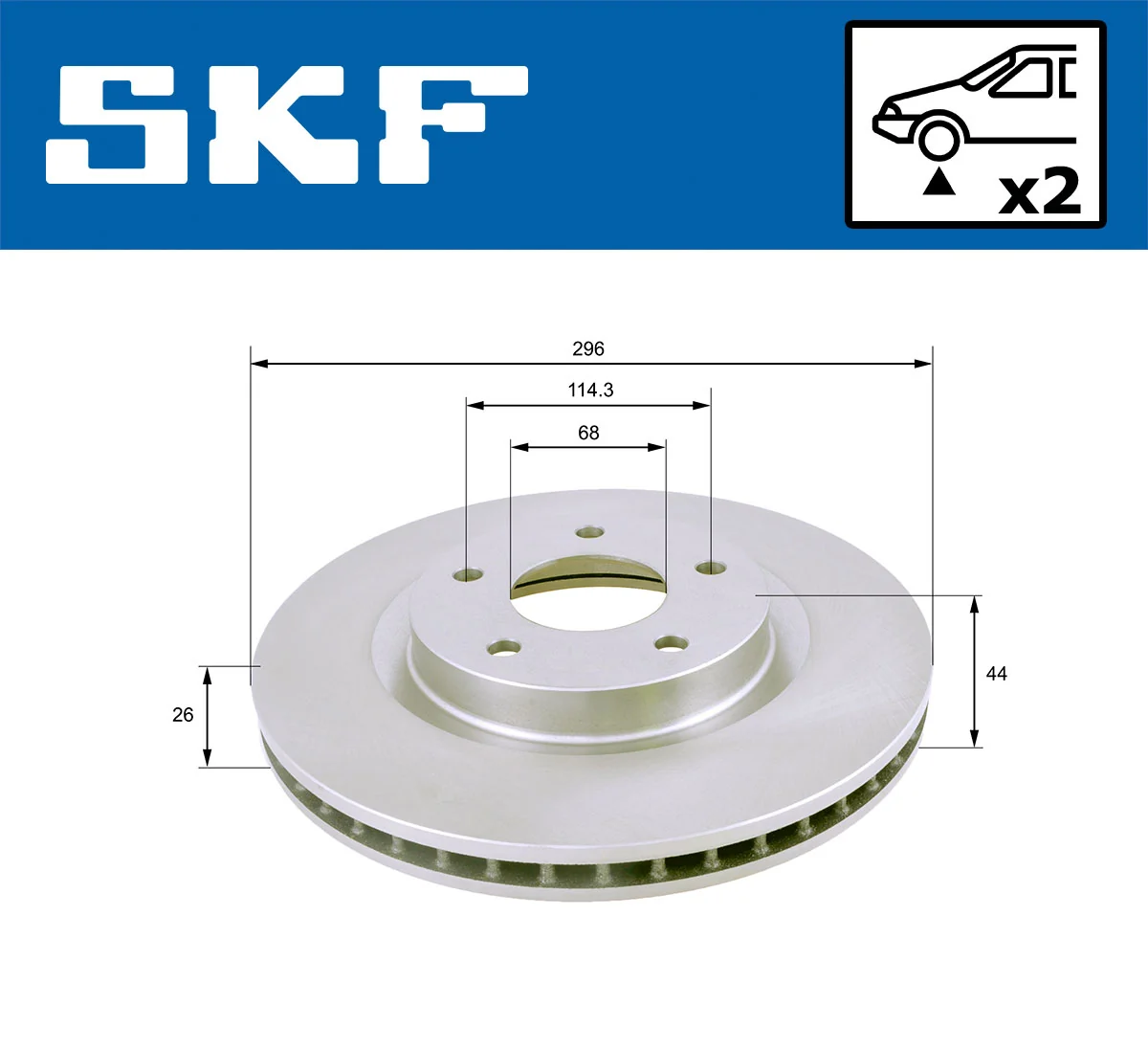 Disque de frein SKF VKBD 80070 V2