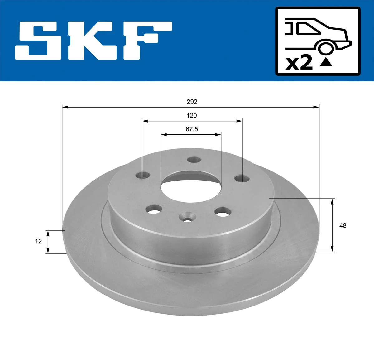 Disque de frein SKF VKBD 90401 S2