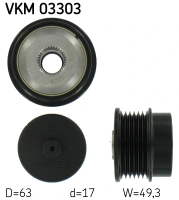 Poulie roue libre, alternateur SKF VKM 03303
