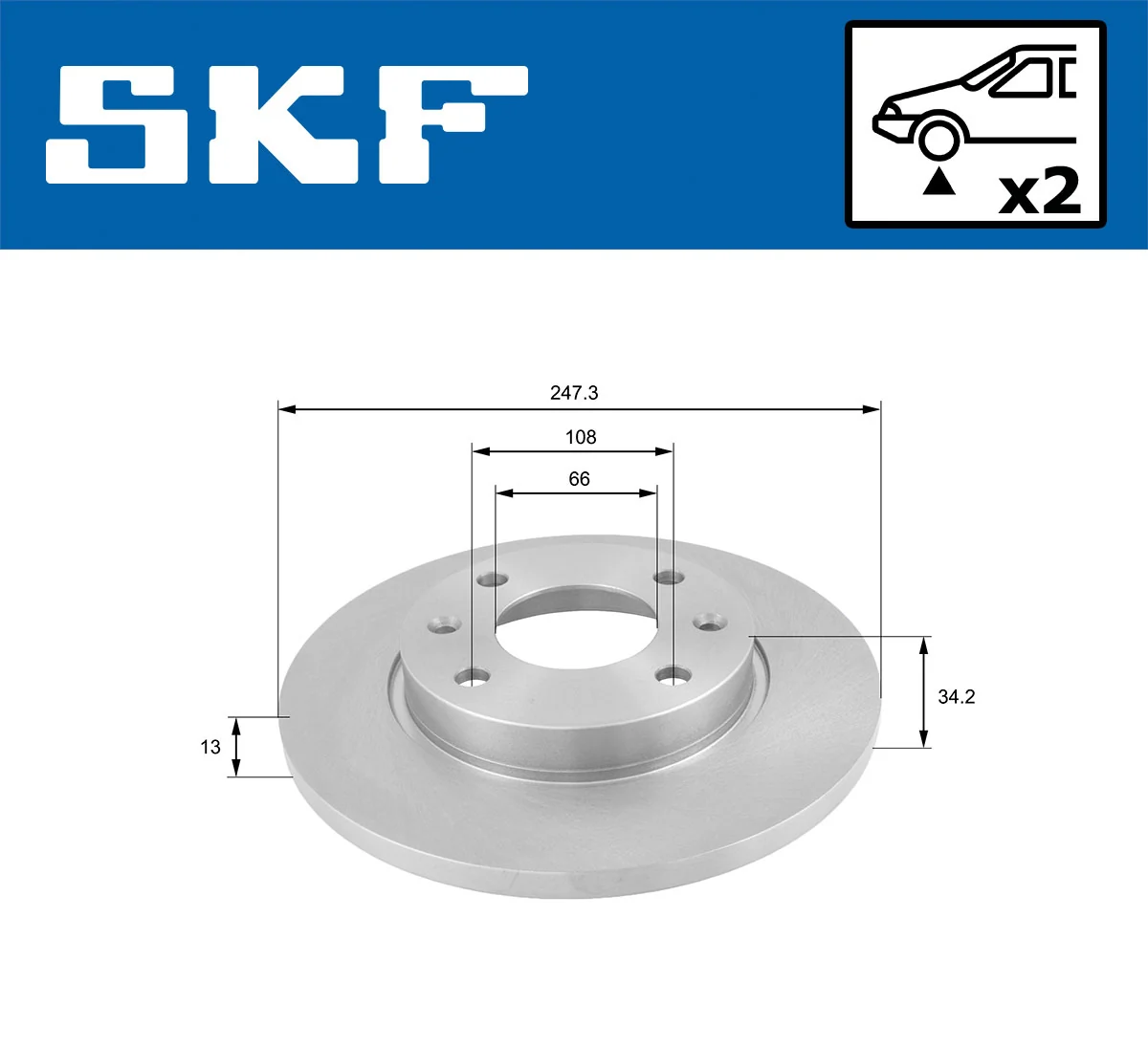 Disque de frein SKF VKBD 80059 S2