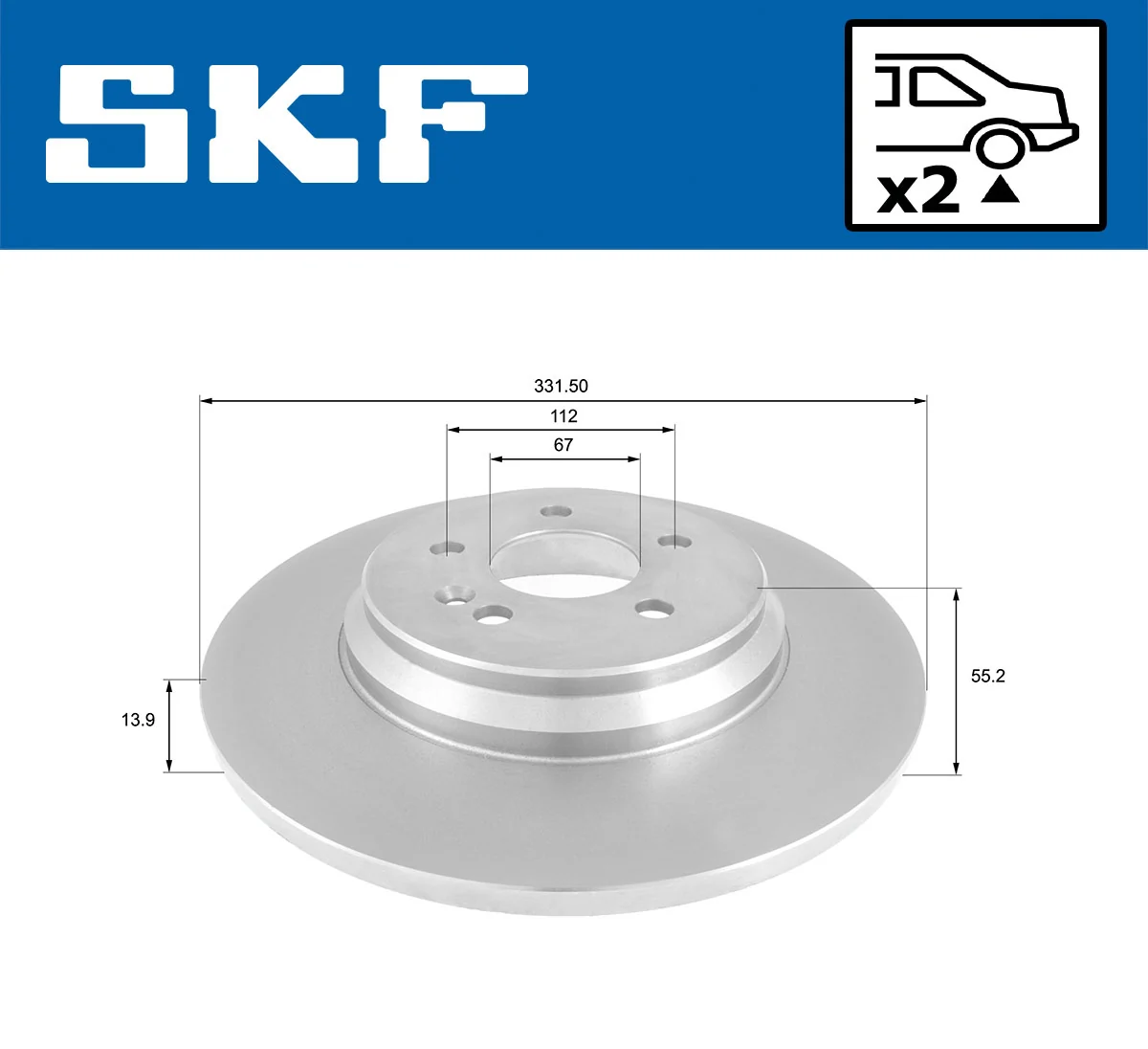 Disque de frein SKF VKBD 90427 S1