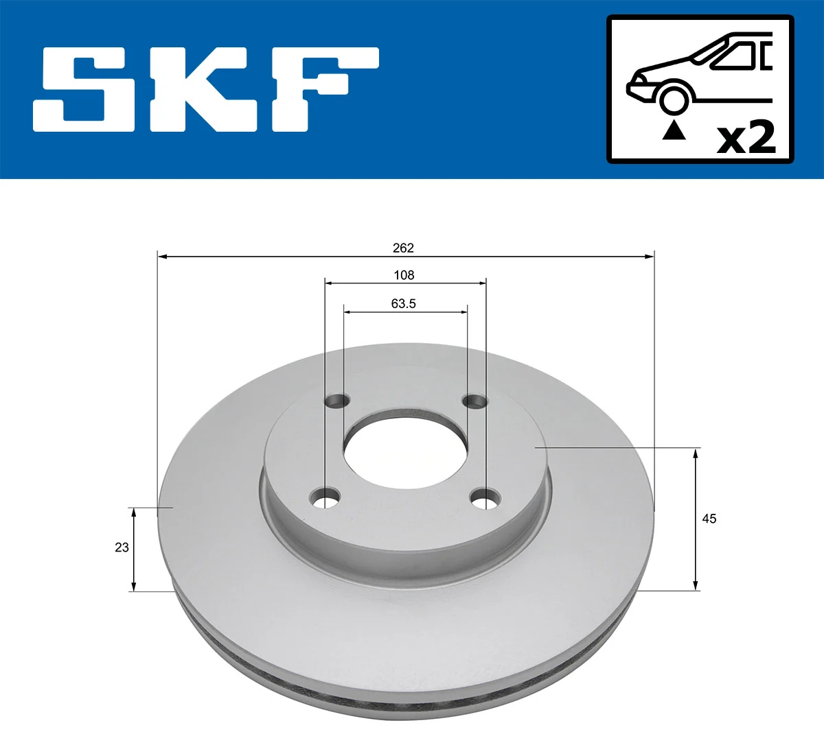 Disque de frein SKF VKBD 81109 V2