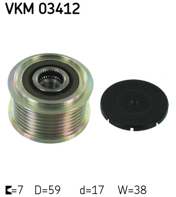 Poulie roue libre, alternateur SKF VKM 03412