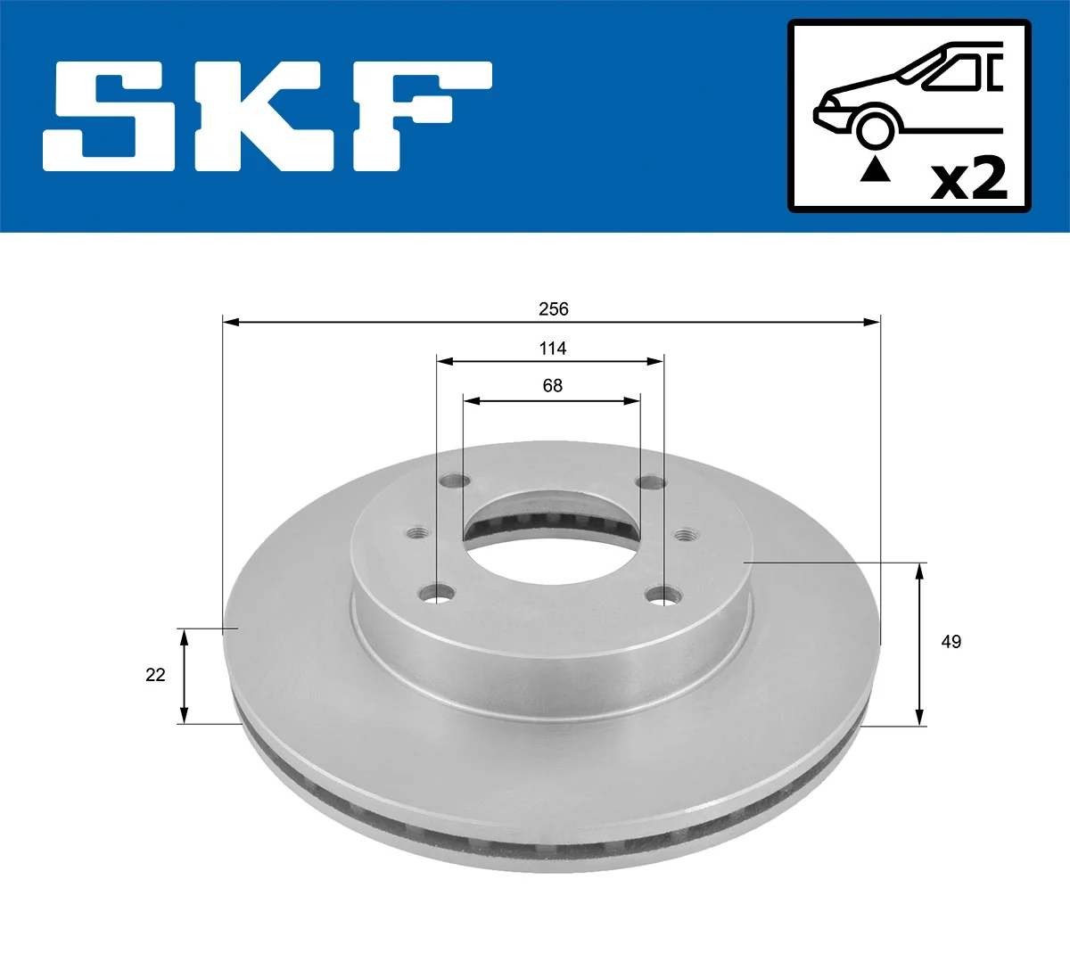 Disque de frein SKF VKBD 80828 V2