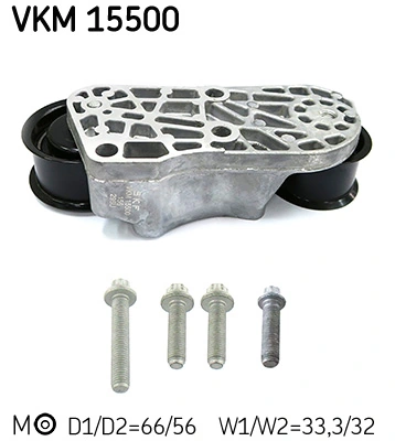 Poulie de tension, courroie crantée SKF VKM 15500