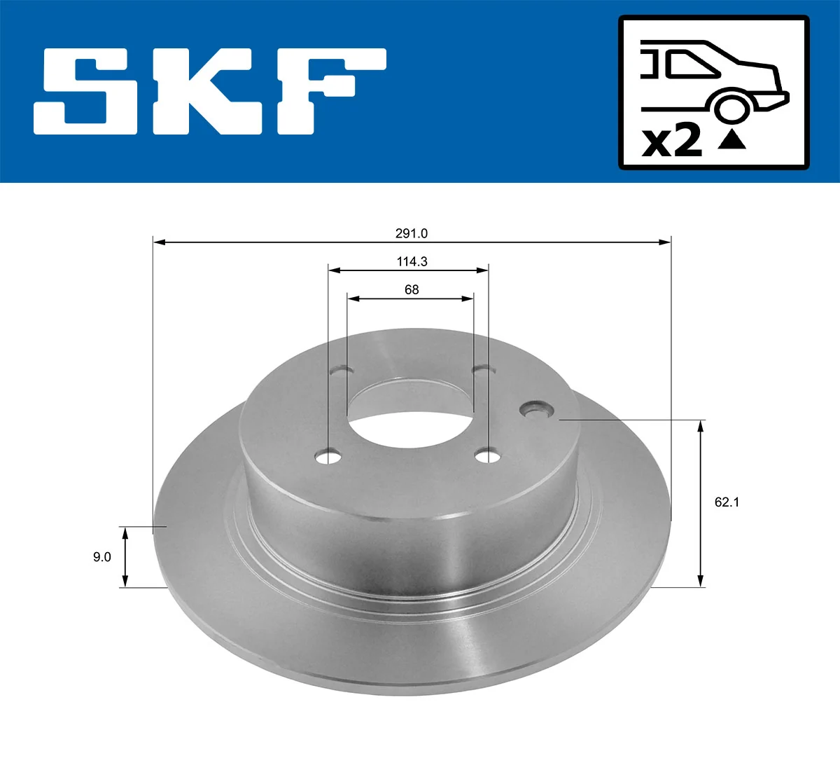 Disque de frein SKF VKBD 91014 S2