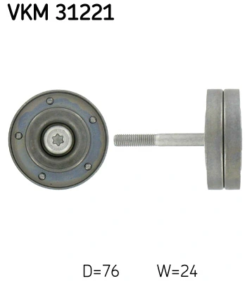 SKF VKM 31221 — Ролик модуля натягувача ременя