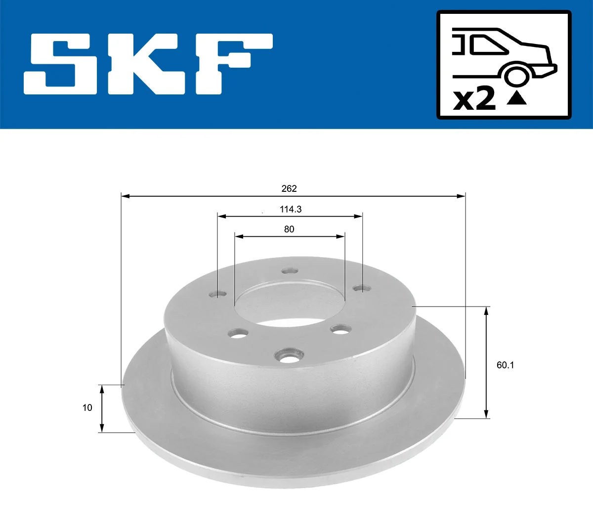 Disque de frein SKF VKBD 90680 S2
