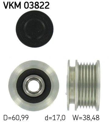 Poulie roue libre, alternateur SKF VKM 03822