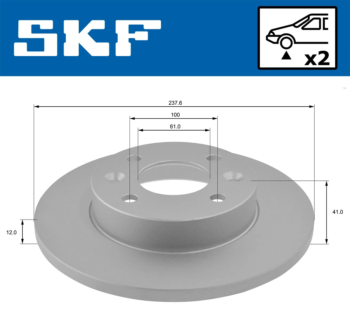 Disque de frein SKF VKBD 80343 S2