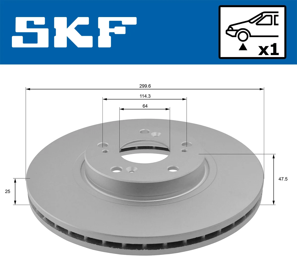 Disque de frein SKF VKBD 80267 V1