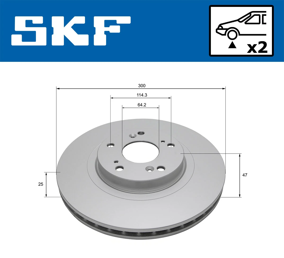 Disque de frein SKF VKBD 80541 V2