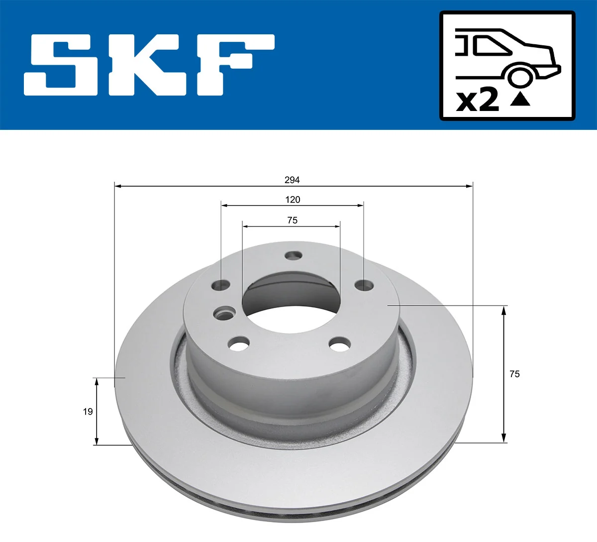 Disque de frein SKF VKBD 90780 V2