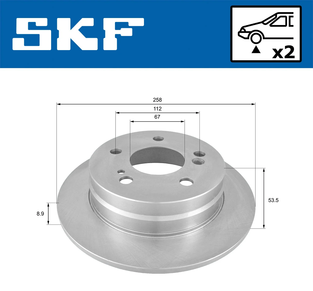 Disque de frein SKF VKBD 90230 S2