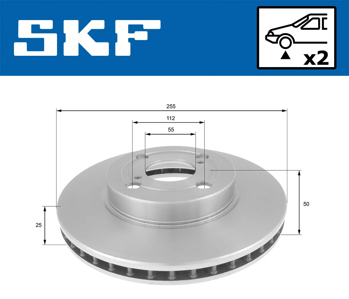 Disque de frein SKF VKBD 80574 V2