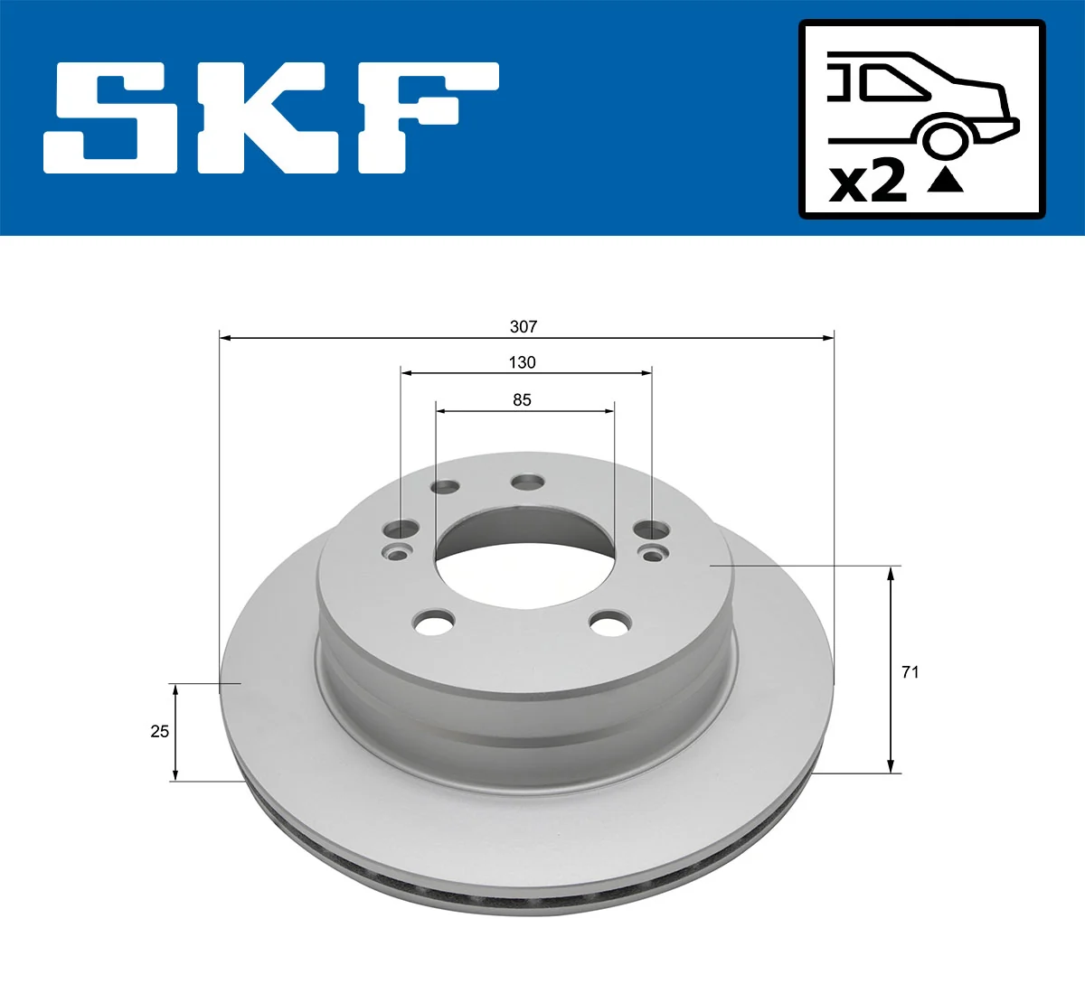Disque de frein SKF VKBD 90826 V2