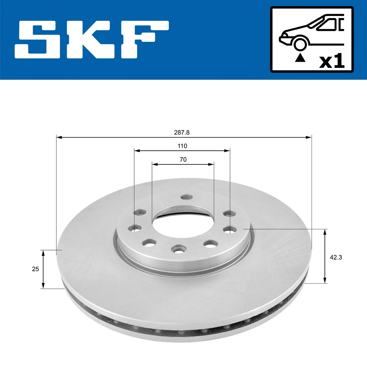 Disque de frein SKF VKBD 80549 V1