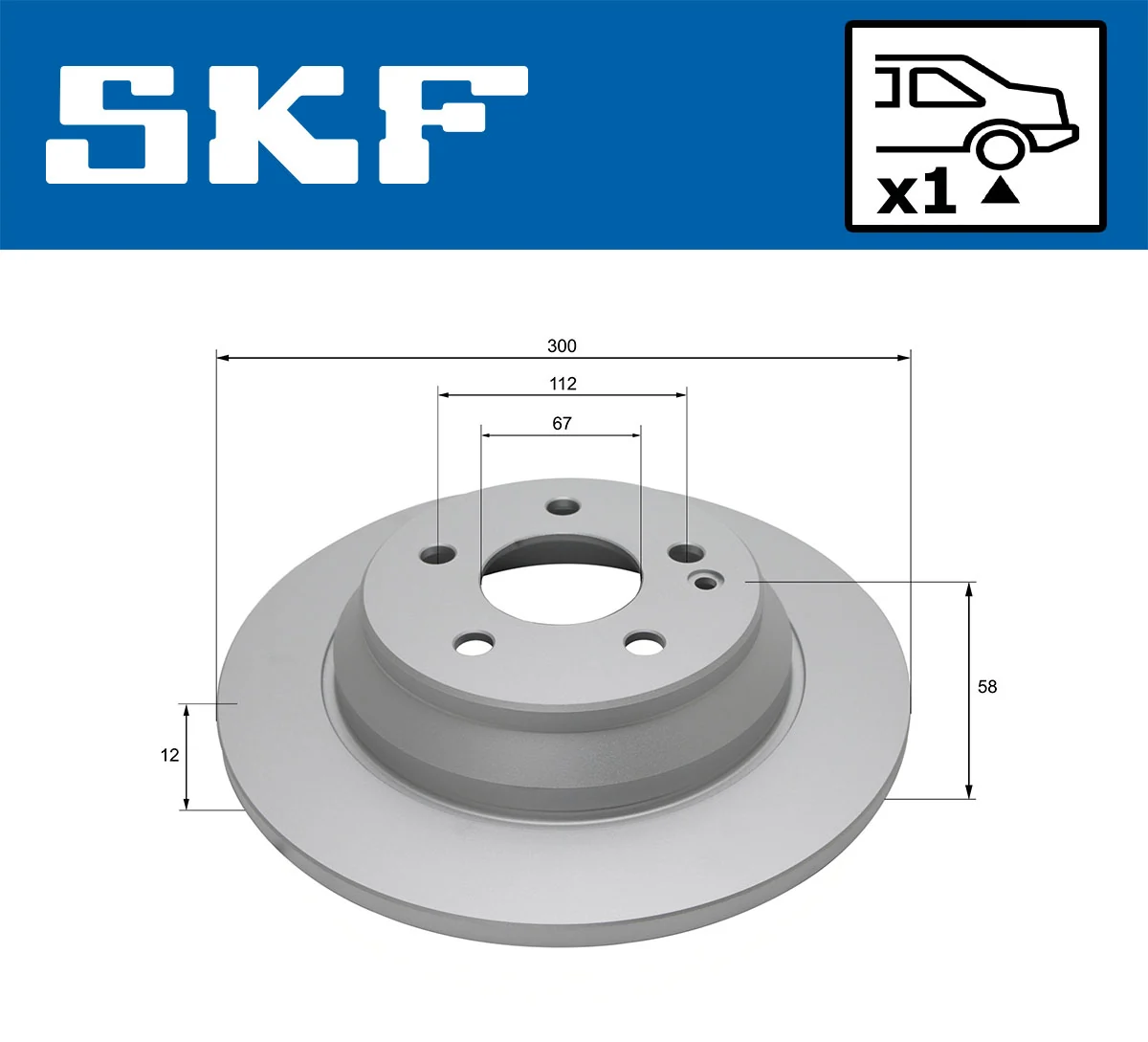 Disque de frein SKF VKBD 91102 S1