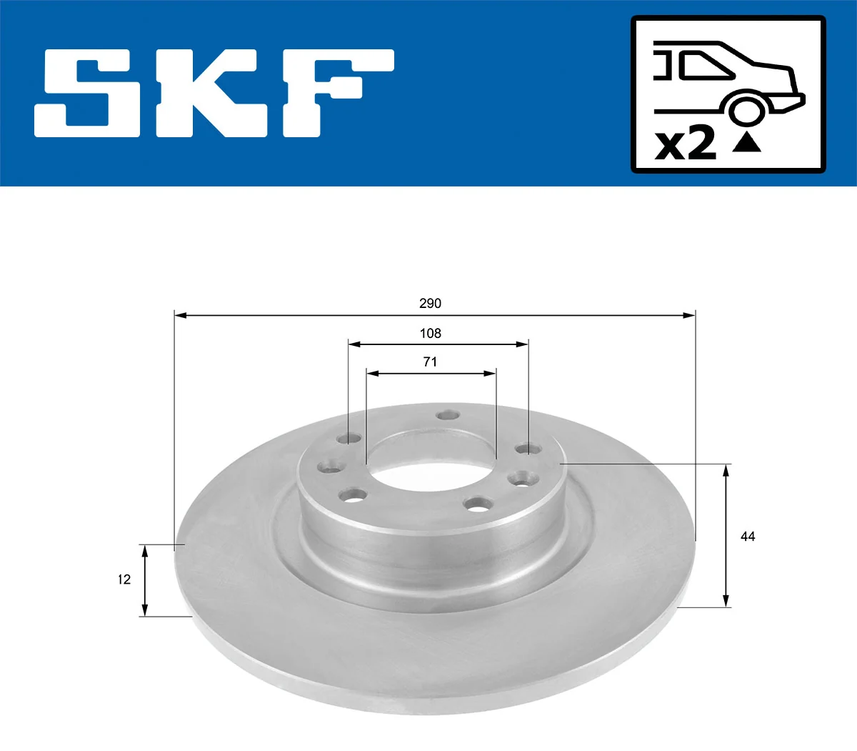 Disque de frein SKF VKBD 90158 S2