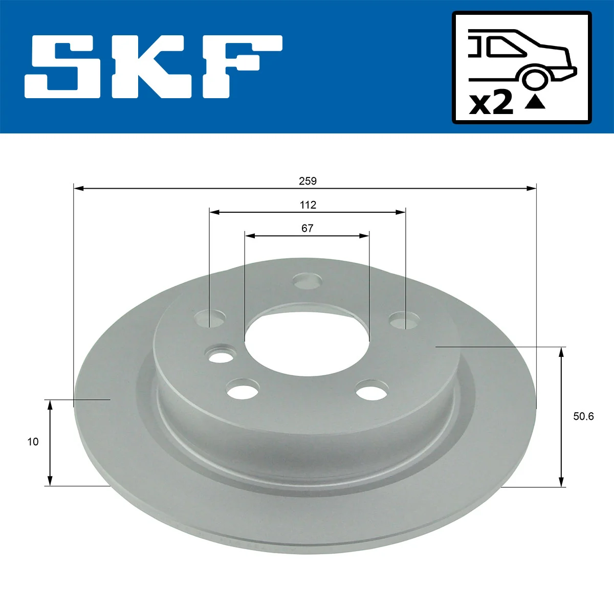 Disque de frein SKF VKBD 90248 S2