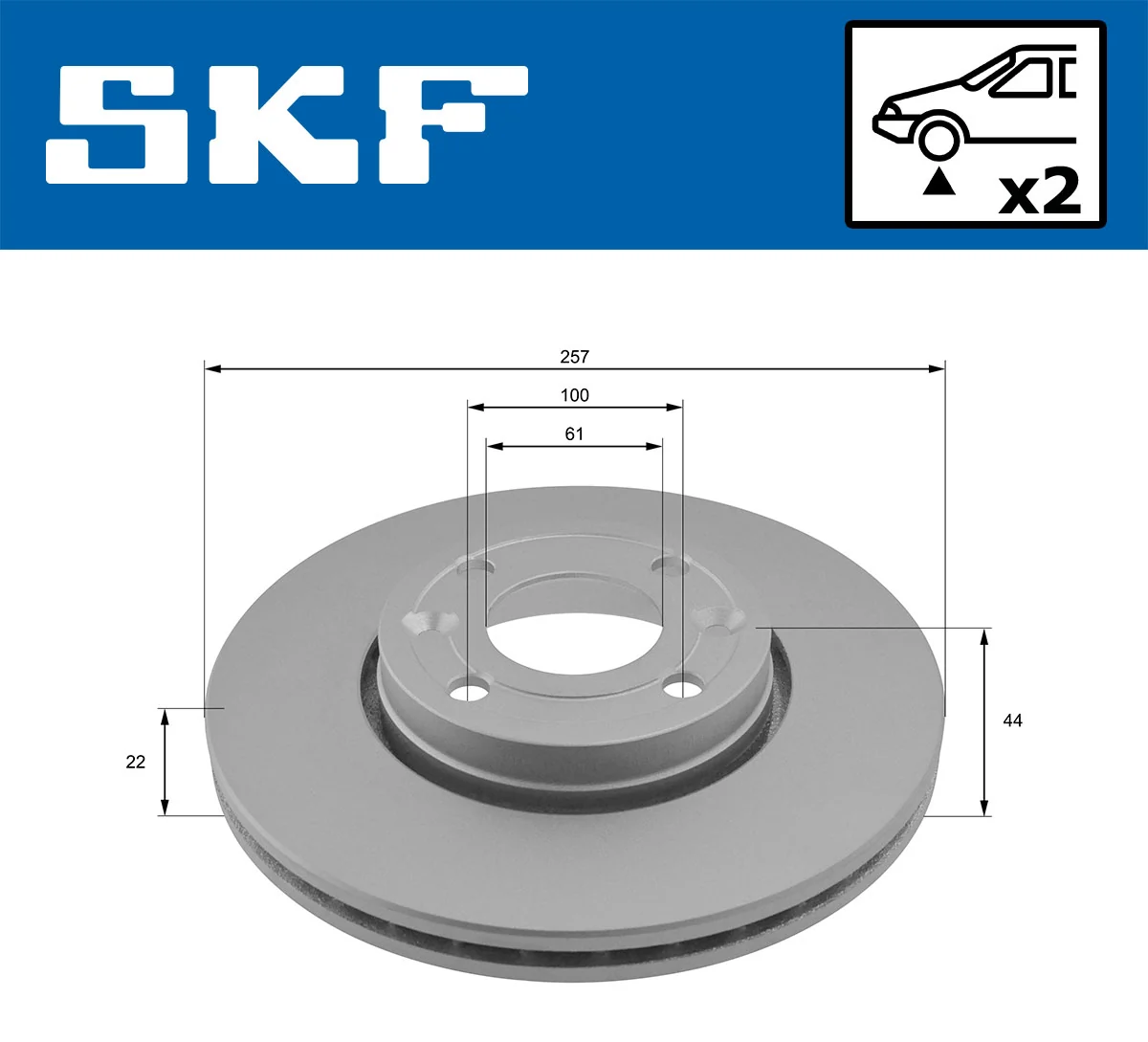 Disque de frein SKF VKBD 80013 V2