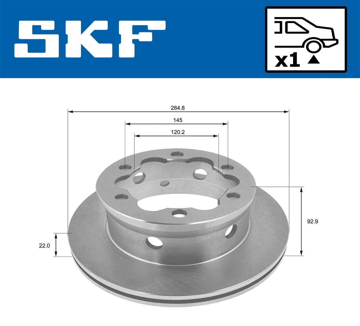 Disque de frein SKF VKBD 90252 V1
