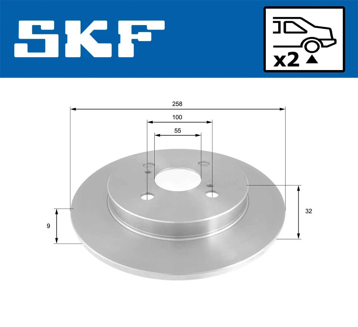 Disque de frein SKF VKBD 90903 S2