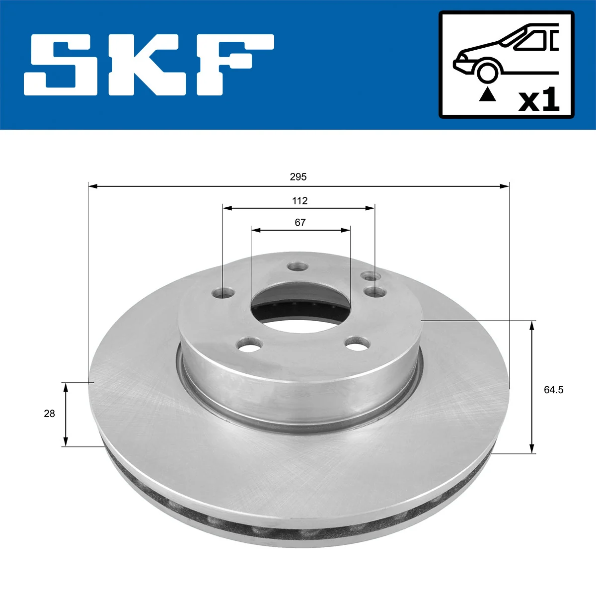 Disque de frein SKF VKBD 80181 V1