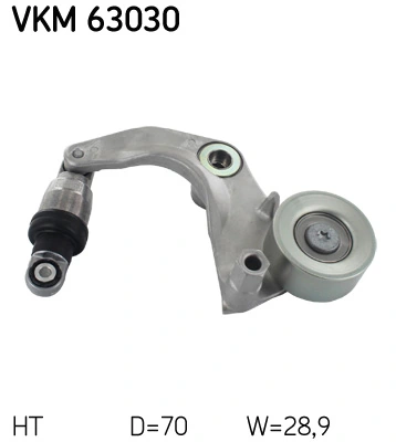 Tendeur de courroie, courroie trapézoïdale à nervures SKF VKM 63030