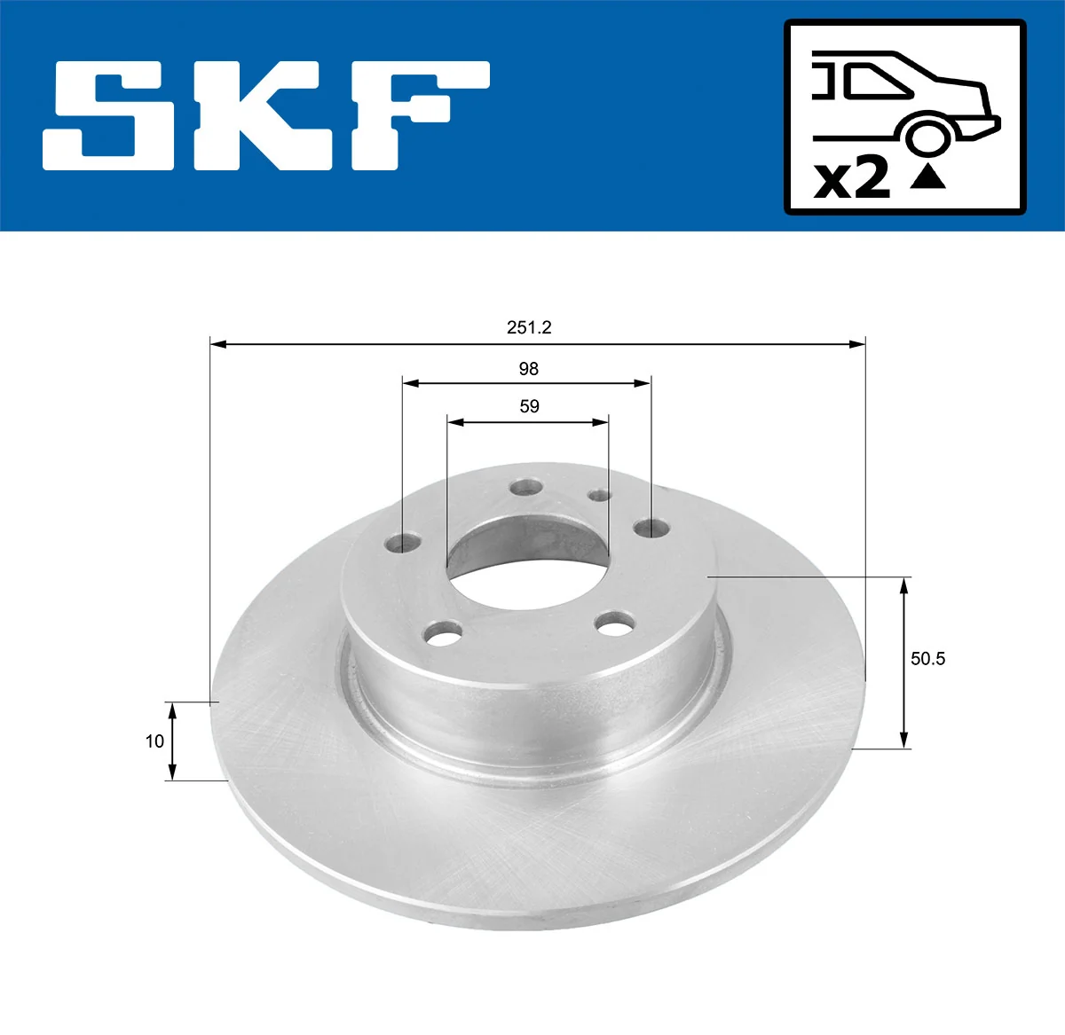 Disque de frein SKF VKBD 90501 S2