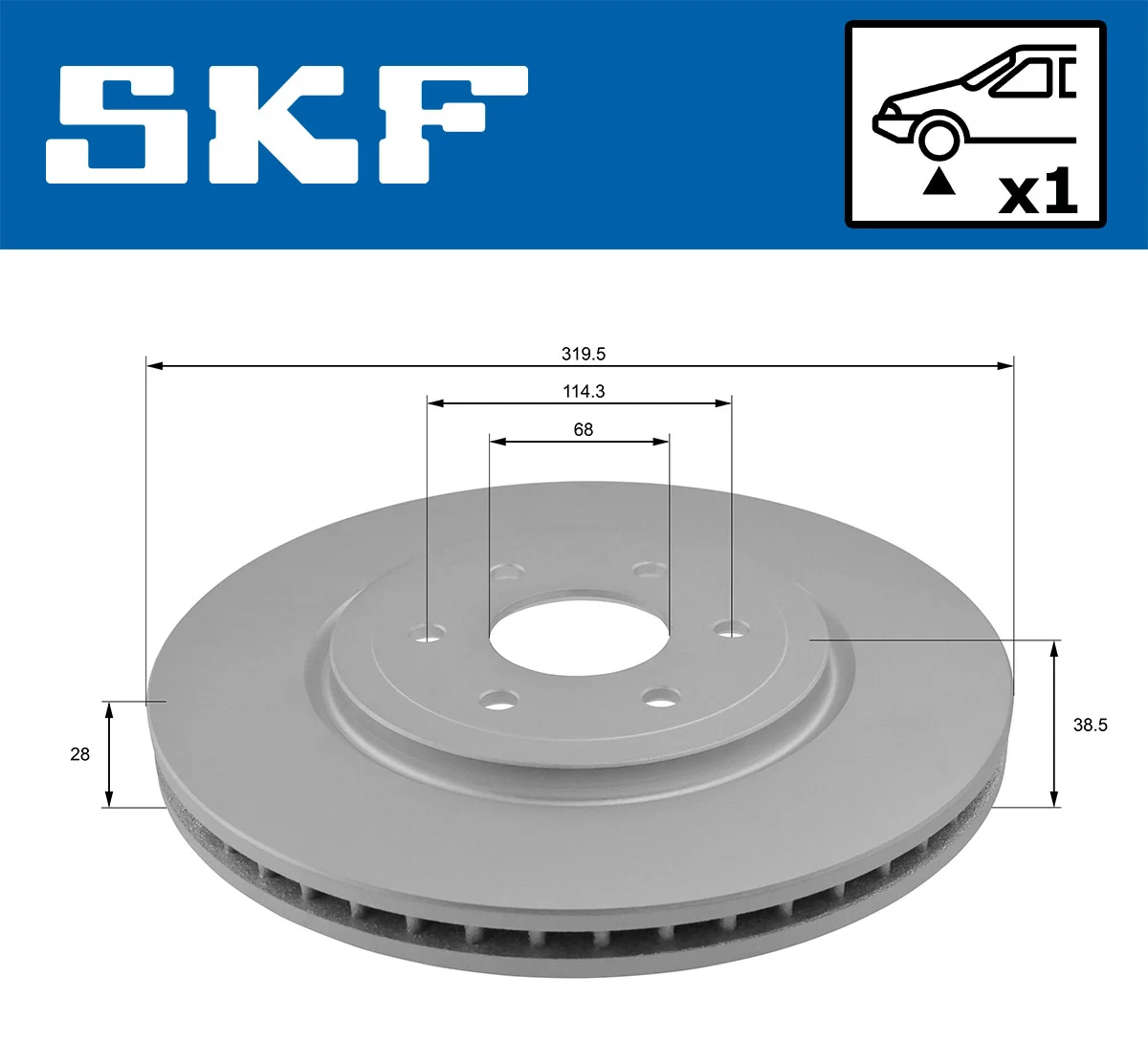 Disque de frein SKF VKBD 81067 V1