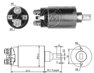 Solenoid Switch, starter