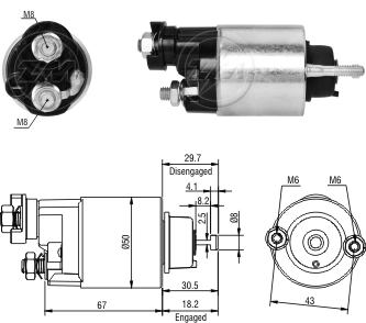 Solenoid Switch, starter