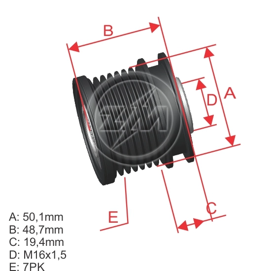Alternator Freewheel Clutch