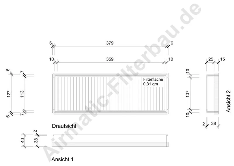 Filtre, air de l'habitacle