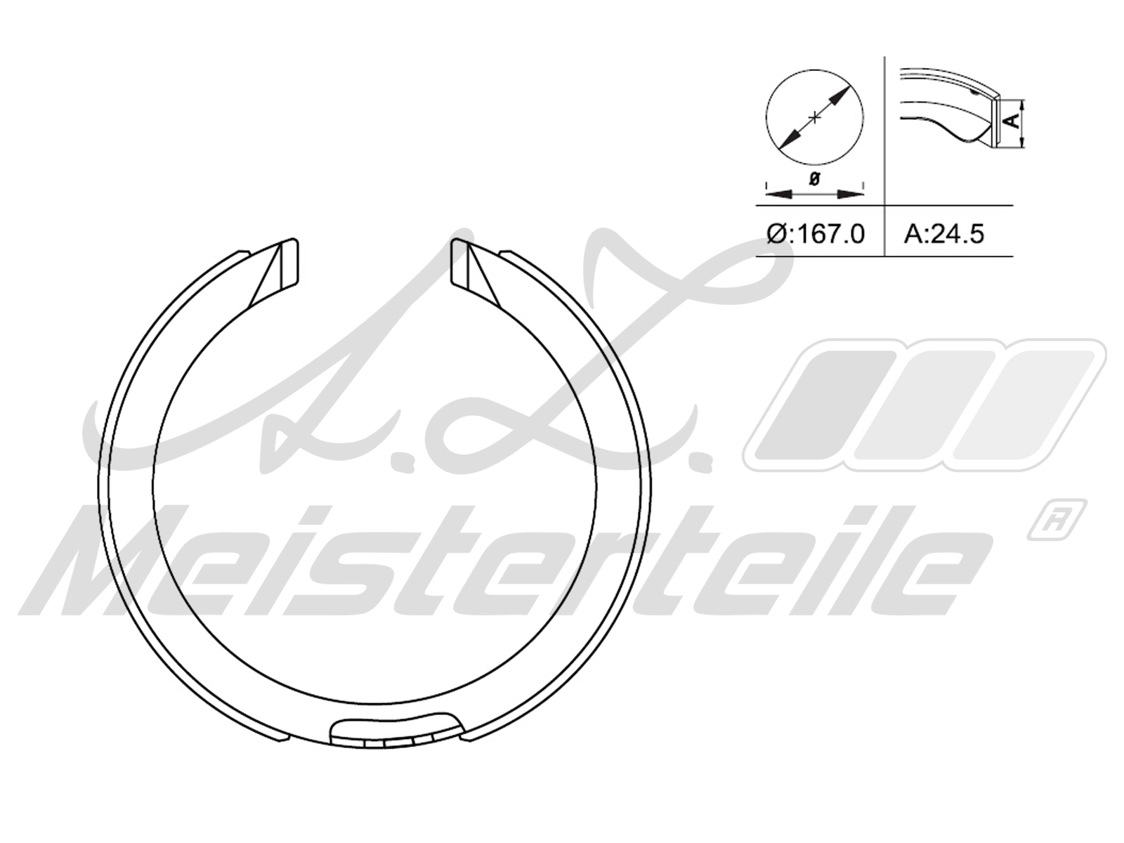 Brake Shoe Set, parking brake