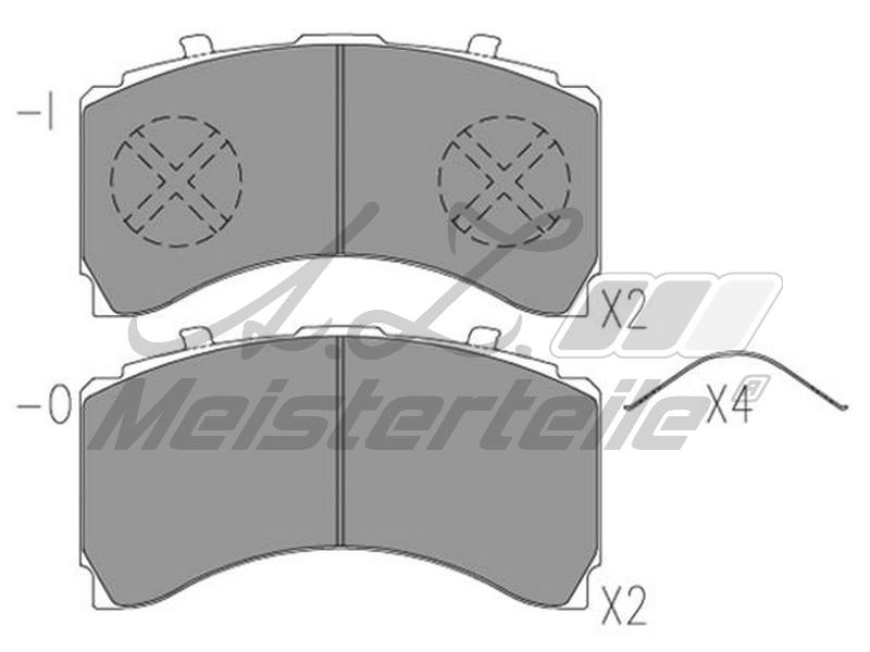 Kit de plaquettes de frein, frein à disque