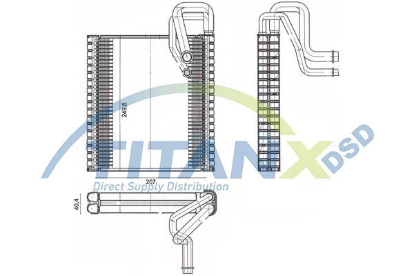Evaporator, air conditioning