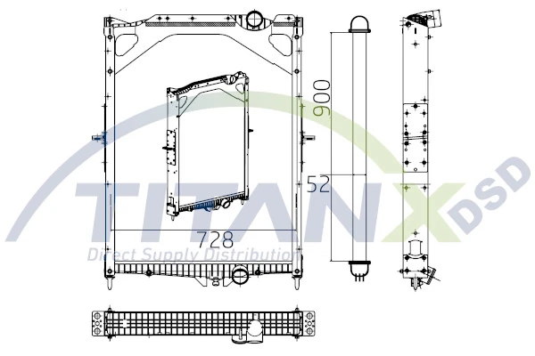 Radiateur, refroidissement du moteur TitanX RX129003