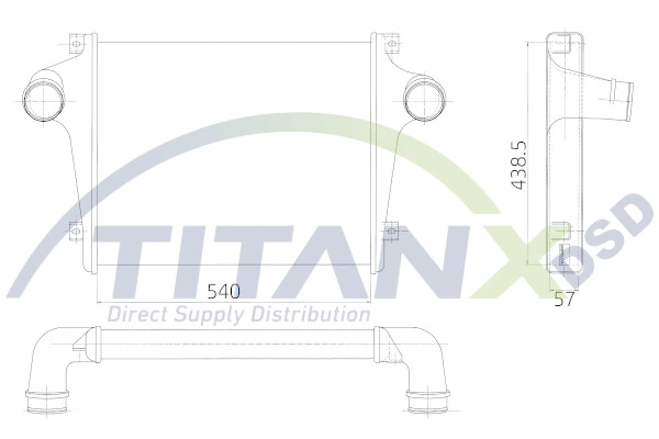 Intercooler, échangeur TitanX IX159004