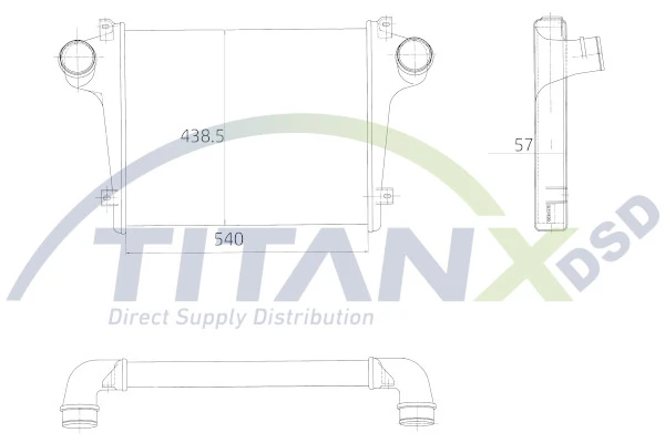 Intercooler, échangeur TitanX IX159002