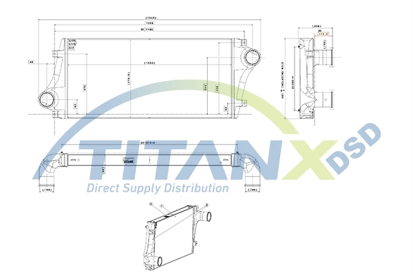 Intercooler, échangeur TitanX IX609004