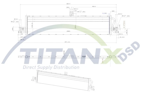 Radiateur, refroidissement du moteur TitanX RX129012